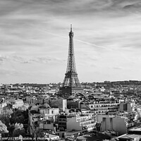 Buy canvas prints of Eiffel Tower in Paris, France (black & white) by Chun Ju Wu