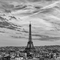 Buy canvas prints of Eiffel Tower in Paris, France (black & white) by Chun Ju Wu