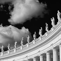 Buy canvas prints of Colonnades at St. Peter's Square in Vatican City (black & white) by Chun Ju Wu