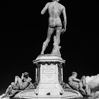 Buy canvas prints of Statue of David at Michelangelo Square (black & white) by Chun Ju Wu