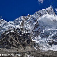 Buy canvas prints of Panorama of Mount Everest and Lhotse, two of the highest mountains in the world, of Himalayas in Nepal by Chun Ju Wu