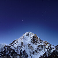 Buy canvas prints of Snow mountains and starry sky at Himalayan area in Nepal by Chun Ju Wu