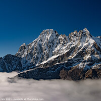 Buy canvas prints of Snow mountains of Himalayas above clouds in Nepal by Chun Ju Wu