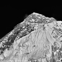 Buy canvas prints of Mount Everest, the highest mountain in the world, of Himalayas in Nepal (black and white) by Chun Ju Wu