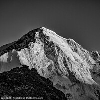 Buy canvas prints of Snow mountains of Himalayas in Nepal (black and white) by Chun Ju Wu