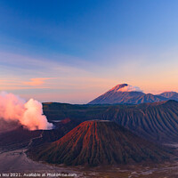 Buy canvas prints of Mount Bromo under the light of sunrise, the most famous volcano in Java, Indonesia by Chun Ju Wu