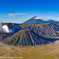 Buy canvas prints of Panorama of Mount Bromo, the most famous volcano in Java, Indonesia by Chun Ju Wu