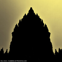 Buy canvas prints of Silhouette of Candi Prambanan in Indonesia by Chun Ju Wu