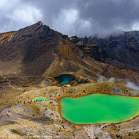 Buy canvas prints of Emerald Lakes at Tongariro National Park in New Zealand by Chun Ju Wu