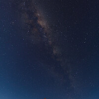 Buy canvas prints of Galaxy and Church of the Good Shepherd at night in Lake Tekapo, South Island, New Zealand by Chun Ju Wu