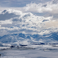 Buy canvas prints of Mountains and land covered by snow in winter in New Zealand by Chun Ju Wu