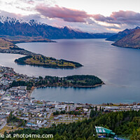Buy canvas prints of Sunset view of Queenstown in winter, New Zealand by Chun Ju Wu