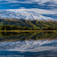 Buy canvas prints of Snow mountains and reflection on lake in South Island, New Zealand by Chun Ju Wu