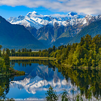 Buy canvas prints of Lake Matheson in South Island, New Zealand by Chun Ju Wu