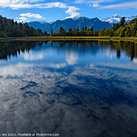 Buy canvas prints of Lake Matheson in South Island, New Zealand by Chun Ju Wu