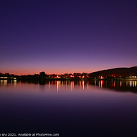 Buy canvas prints of Night view of Lake Burley Griffin in Canberra, Australia by Chun Ju Wu