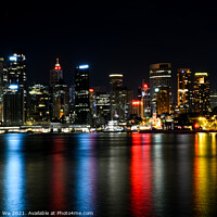 Buy canvas prints of Skyline of Sydney CBD at night, NSW, Australia by Chun Ju Wu