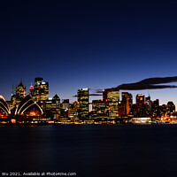 Buy canvas prints of Skyline of Sydney CBD with Opera House at sunset time, NSW, Australia by Chun Ju Wu