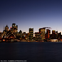 Buy canvas prints of Skyline of Sydney CBD with Opera House at sunset time, NSW, Australia by Chun Ju Wu