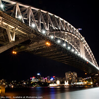 Buy canvas prints of Night view of Sydney Harbour Bridge, NSW, Australia by Chun Ju Wu