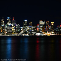 Buy canvas prints of Skyline of Sydney CBD at night, NSW, Australia by Chun Ju Wu