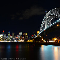 Buy canvas prints of Night view of Sydney Harbour Bridge, NSW, Australia by Chun Ju Wu