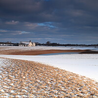 Buy canvas prints of Shingle Street In The Snow by ROBERT HUTT