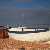 Buy canvas prints of Wooden fishing Boat At Bawdsey Suffolk by ROBERT HUTT