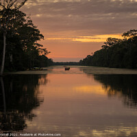 Buy canvas prints of Sunset Angkor Cambodia by Roger Worrall