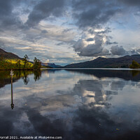 Buy canvas prints of Reflections over Loch Katrine by Roger Worrall
