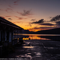 Buy canvas prints of Pier Cafe Sunrise, Loch Katrine by Roger Worrall