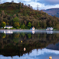Buy canvas prints of Bank of Loch Katrine Reflects by Roger Worrall