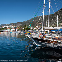 Buy canvas prints of Kas Harbour by Roger Worrall