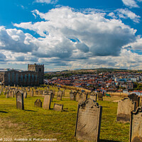 Buy canvas prints of Church of St. Marys Cemetery, Whitby by Nic Croad