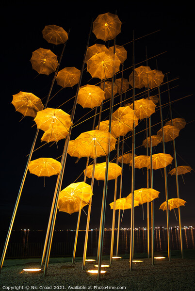  The Famous Umbrella Sculpture in Thessaloniki, Gr Picture Board by Nic Croad