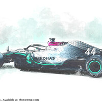 Buy canvas prints of Lewis Hamilton's 2020 Mercedes AMG W11 EQ Performa by Nic Croad