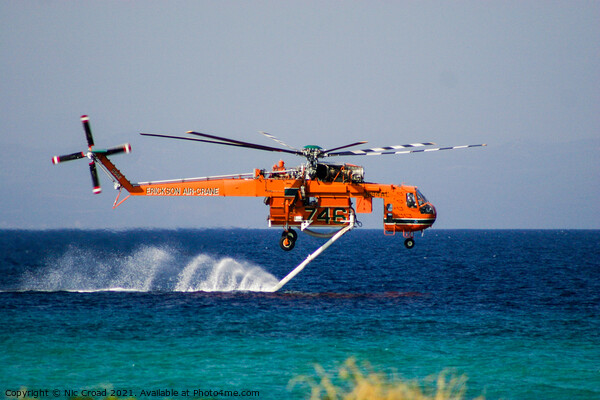 Sikorsky S-64 Skycrane Picture Board by Nic Croad