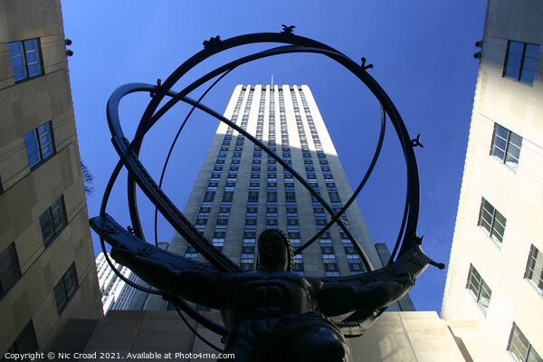 Atlas Statue, Rockefeller Center Picture Board by Nic Croad