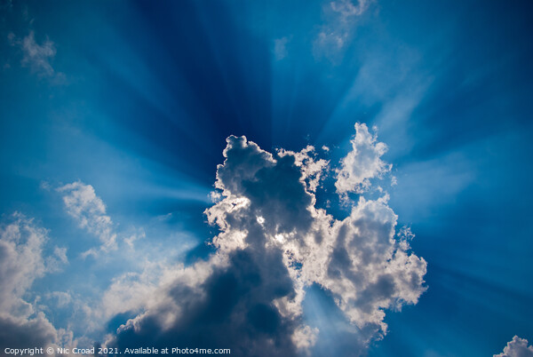 Clouds and Sunbeams Picture Board by Nic Croad