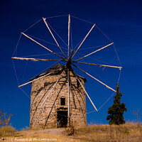 Buy canvas prints of Greek Stone Windmill by Nic Croad