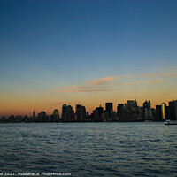 Buy canvas prints of Manhattan Sunset Skyline by Nic Croad