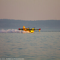 Buy canvas prints of Canadair CL-215 Amphibious Water Bombing Aircraft by Nic Croad