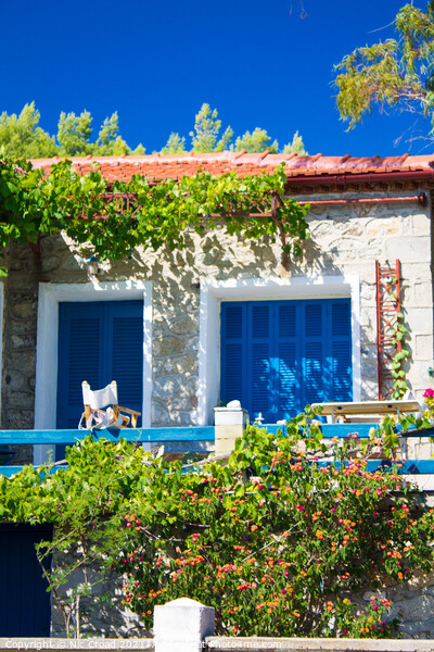 Traditional Greek House Picture Board by Nic Croad