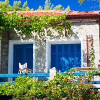 Buy canvas prints of Traditional Greek House by Nic Croad