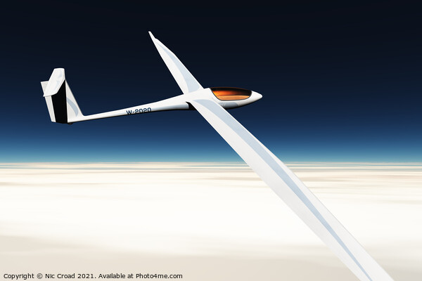 High Altitude Glider Picture Board by Nic Croad