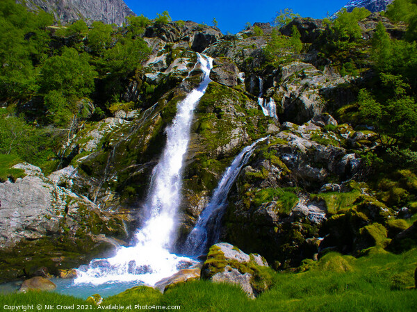 Kleivafossen Waterfall, Norway. Picture Board by Nic Croad