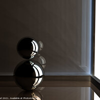 Buy canvas prints of Abstract Chrome Balls by Nic Croad