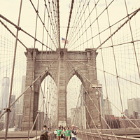 Buy canvas prints of Brooklyn Bridge by Simon Peake