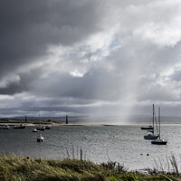 Buy canvas prints of Lindisfarne Harbour by David Swayne
