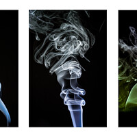 Buy canvas prints of Smoke Trails Triptych  by Gary A Kenyon